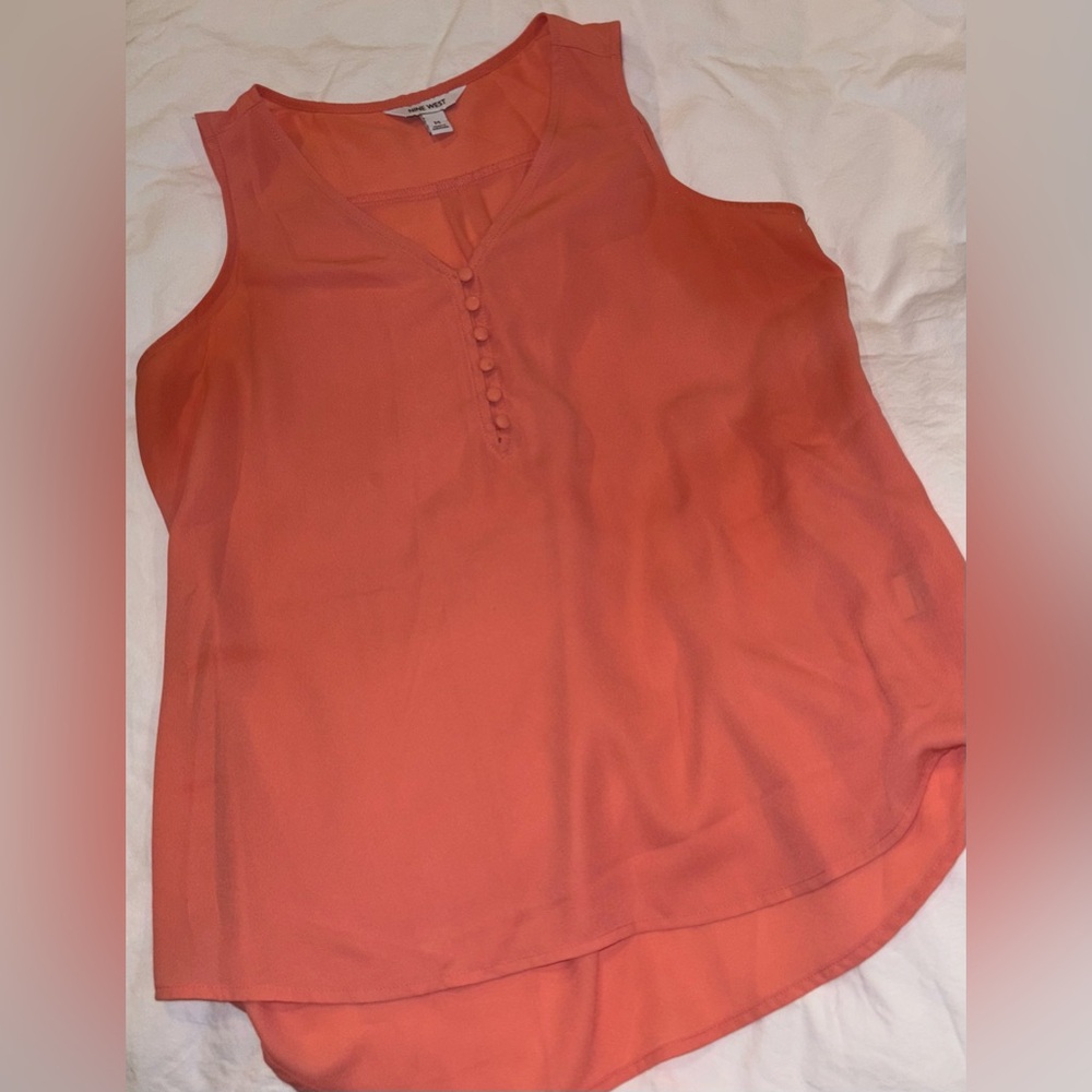 Nine West Sleeveless Coral Blouse